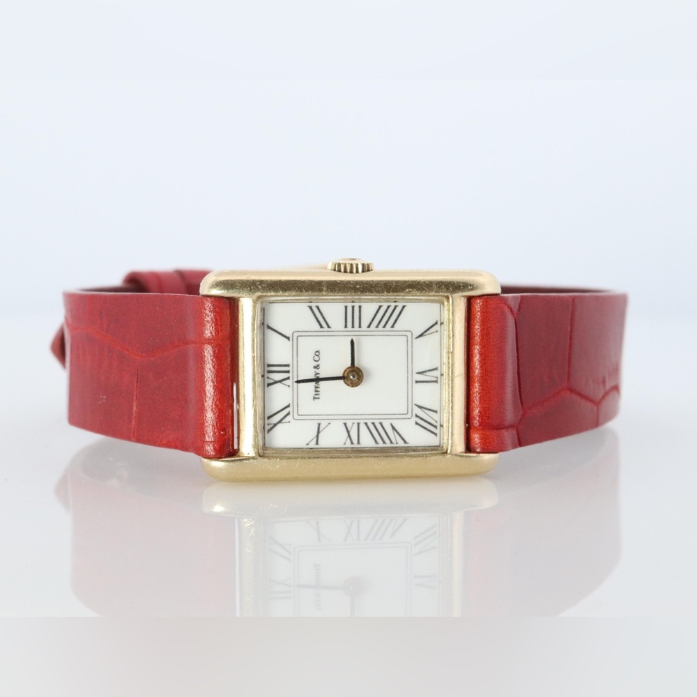 RARE 14K Tiffany & Co. x Omega Tank Vintage 1970’s Watch Omega 1100 17j Movement